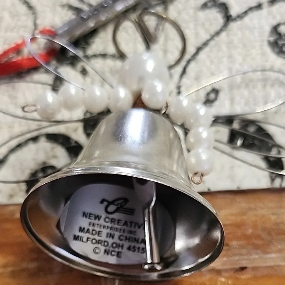 Silver and Pearl Angel Ornament